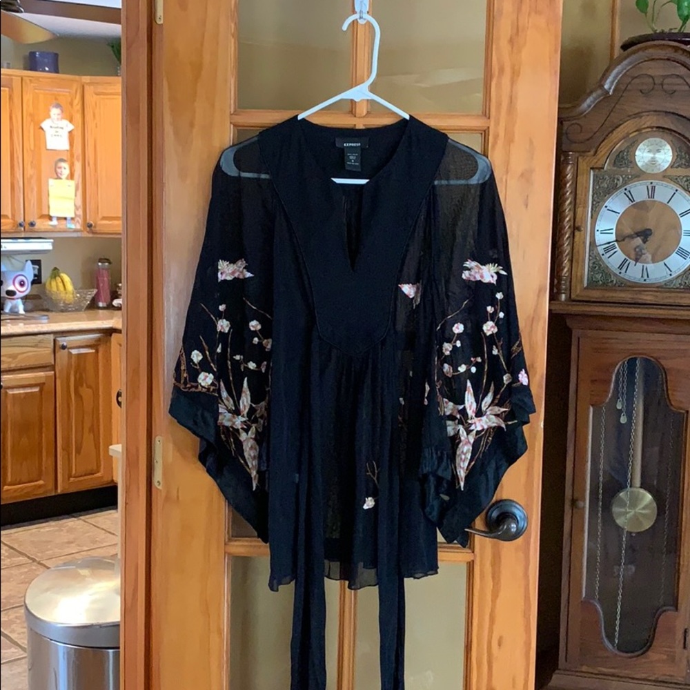 Oriental inspired tunic top